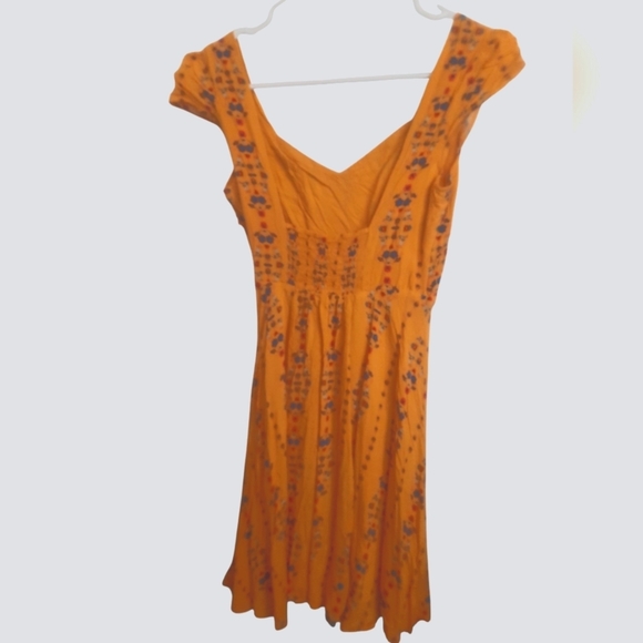 Urban Outfitters Mustard Yellow Flutter Sleeve Sundress XS - Picture 6 of 6
